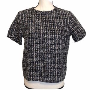 ANN TAYLOR Factory TweedTop sz M